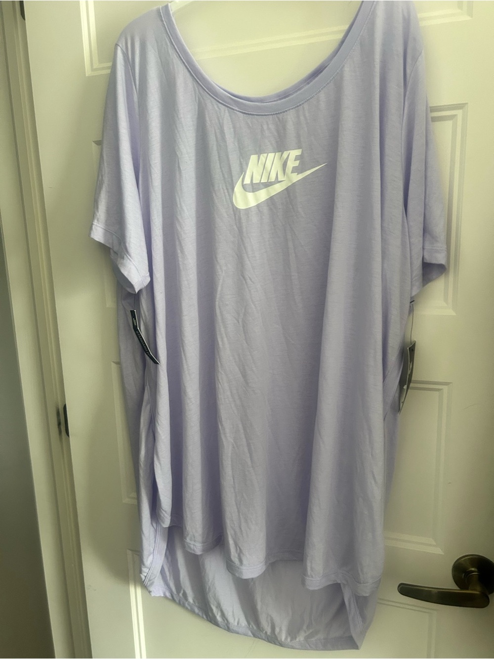 Nike Light Purple Scoop-Neck Tee with White Logo